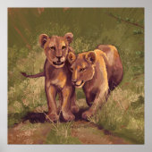 Poster Lion Cubs (Devant)
