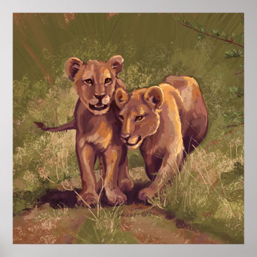 Poster Lion Cubs (Devant)