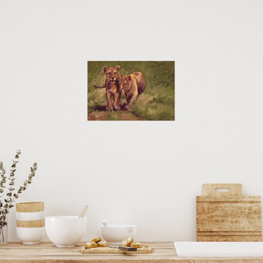 Poster Lion Cubs (Cuisine)