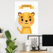 Poster Lion Cute Lioness (Bureau à domicile)