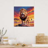 Poster Lion dans la nature (Cuisine)