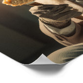 Poster Lion dans les lunettes de soleil et Casquette prof (Coin)