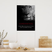 Poster Lion de confiance motivationnelle unique tendance (Cuisine)