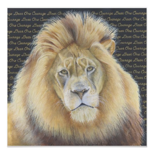 Poster Lion de Courage Chrétien (Devant)