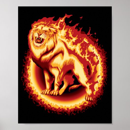 Poster Lion de feu (Devant)