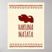 Poster Lion de Hakuna Matata (Devant)