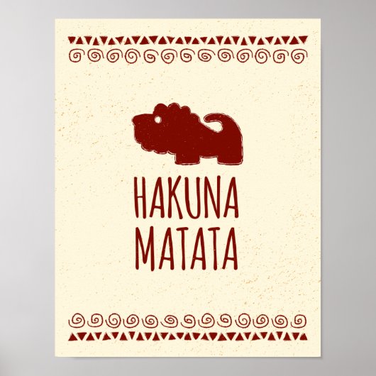 Poster Lion de Hakuna Matata (Devant)