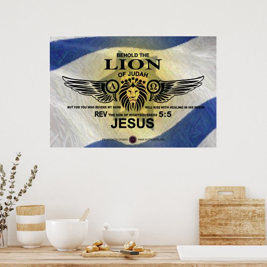 Poster Lion de Juda - Anglais (Cuisine)
