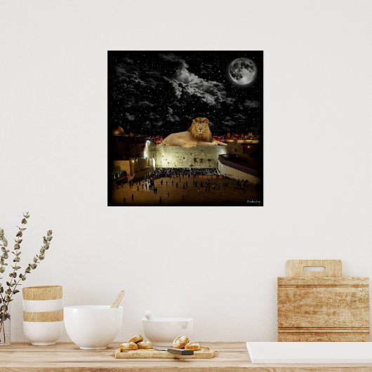 Poster Lion De Judah Mur Occidental (Cuisine)