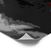 Poster Lion de leadership motivationnel noir blanc (Coin)