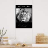 Poster Lion de leadership motivationnel tendance (Cuisine)