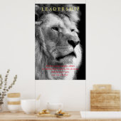 Poster Lion de leadership motivationnel tendance (Cuisine)