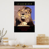 Poster Lion de leadership motivationnel tendance (Cuisine)