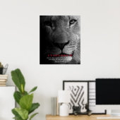 Poster Lion de leadership motivationnel tendance (Bureau à domicile)