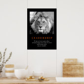 Poster Lion de leadership motivationnel tendance (Cuisine)