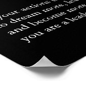 Poster Lion de leadership motivationnel tendance noir et (Coin)