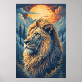 Poster Lion de montagne doré (Devant)