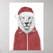 Poster Lion de père Noël (Devant)