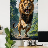 Poster Lion debout (Bureau à domicile)