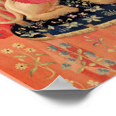 Poster Lion D'ENFANCE ET D'UNICORN, Fleurs D'Imaginaires, (Coin)