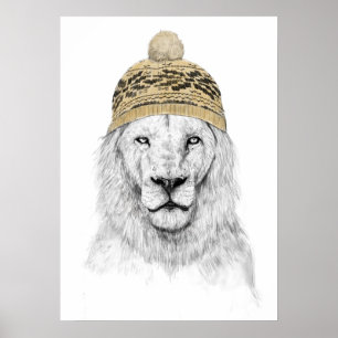 Poster Lion d'hiver