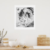 Poster Lion dormant (Cuisine)