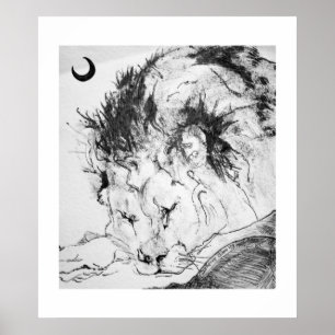 Poster Lion dormant