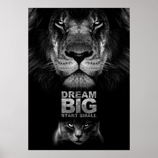 Poster Lion Dream BIG Start Small (Devant)
