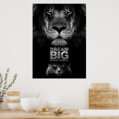 Poster Lion Dream BIG Start Small (Cuisine)