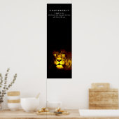 Poster Lion du leadership motivationnel (Cuisine)