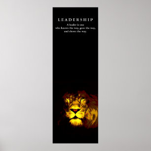 Poster Lion du leadership motivationnel