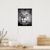 Poster Lion du leadership motivationnel (Cuisine)