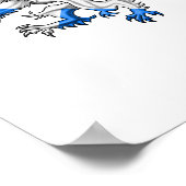 Poster Lion écossais aux couleurs de St. Andrew (Coin)