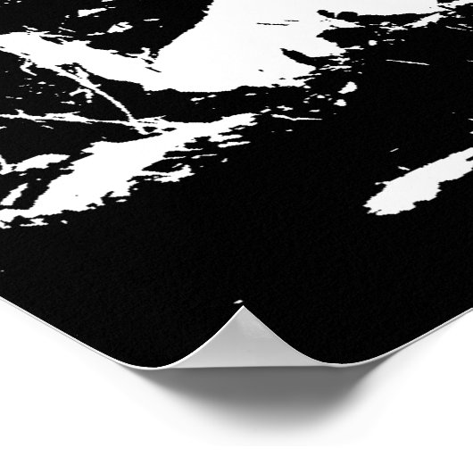 Poster Lion en noir et blanc (Coin)