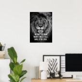 Poster Lion entraînement Gym Hustle succès Motivationnel (Bureau à domicile)