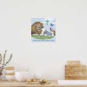 Poster Lion et agneau (Cuisine)