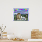 Poster Lion et agneau (Cuisine)