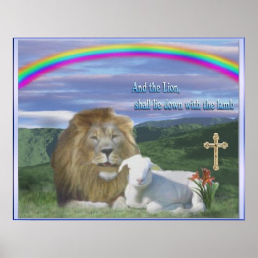 Poster Lion et agneau (Devant)