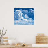 Poster Lion et agneau dans les nuages (Cuisine)