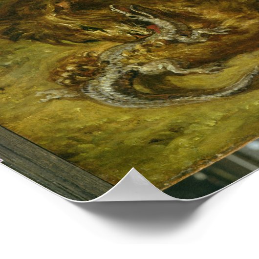 Poster Lion et Alligator, 1863 (Coin)