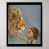 Poster Lion et fille (Devant)