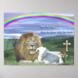 Poster Lion et l'agneau