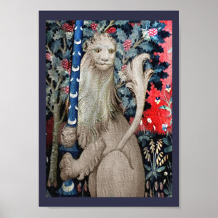 Poster Lion et le personnel de l'audition des sens