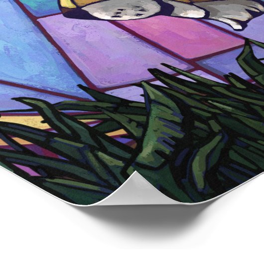 Poster Lion et petits (Coin)