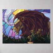 Poster Lion et petits (Devant)