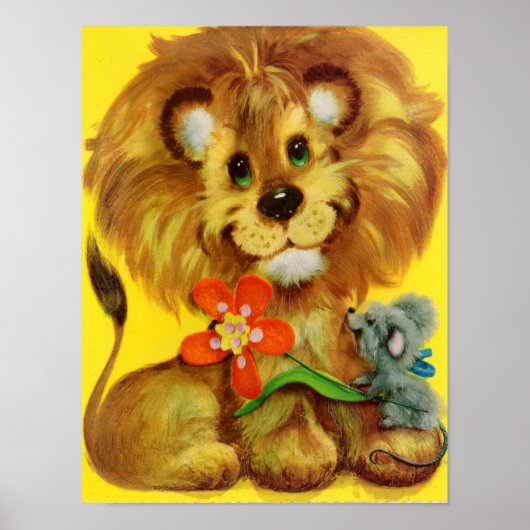 Poster lion et souris (Devant)