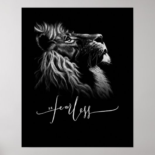 Poster Lion féroce (Devant)