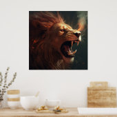 Poster Lion Feu (Cuisine)