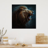 Poster Lion Feu (Cuisine)