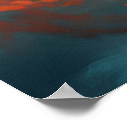 Poster Lion Feu (Coin)